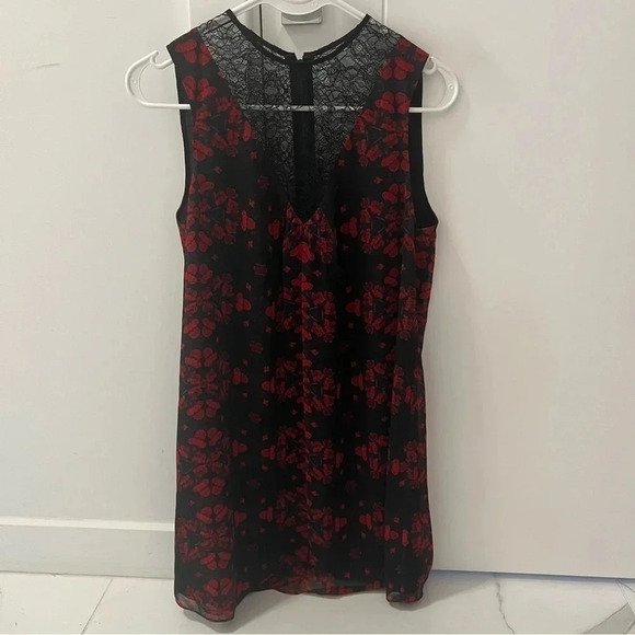 Alice + Olivia Lotus Flower Printed Sleeveless Dress- Size 0; Like New - Picture 2 of 12